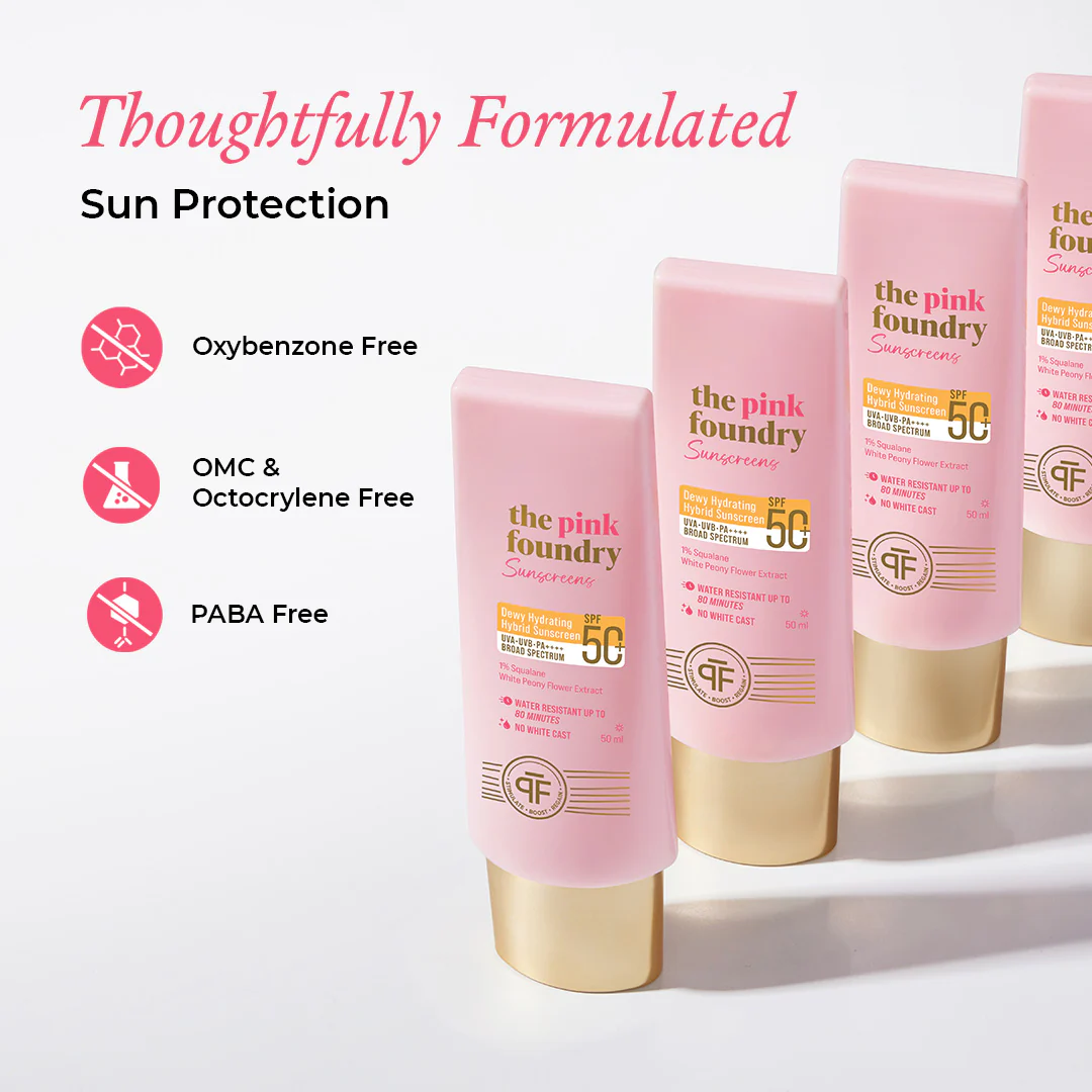 Dewy Hydrating Hybrid Sunscreen SPF 50+ PA++++ | In Vivo Tested Broad Spectrum Protection | No White Cast & Water Resistant - Image 5